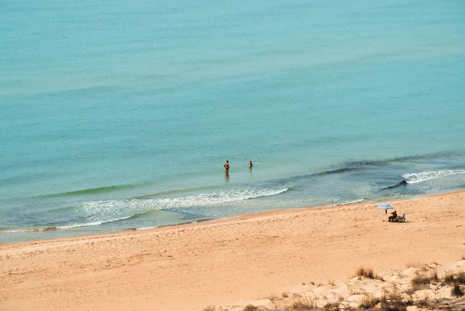 A quiet cove beach within Sicily's protected south-east coastline near the Vendicari reserve