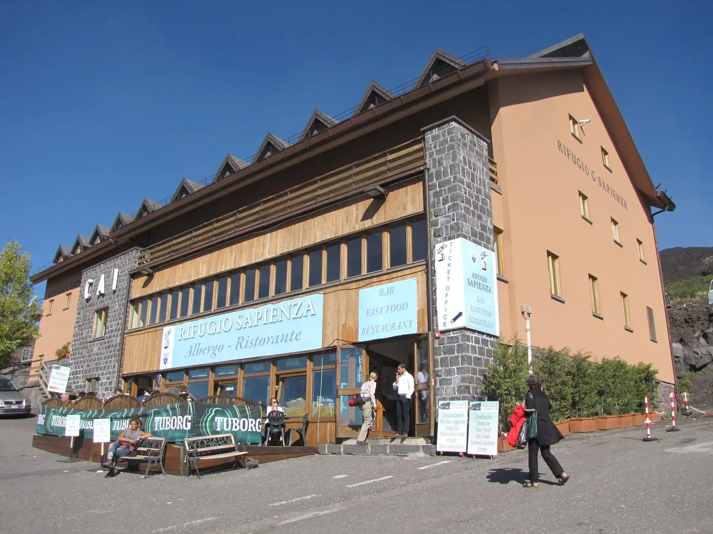 Rifugio Sapienza, the starting point for the Etna cable car