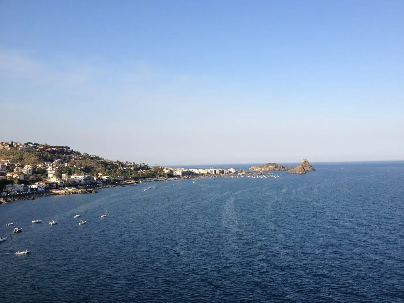 The Faraglioni dei Ciclopi rock stacks off Aci Trezza