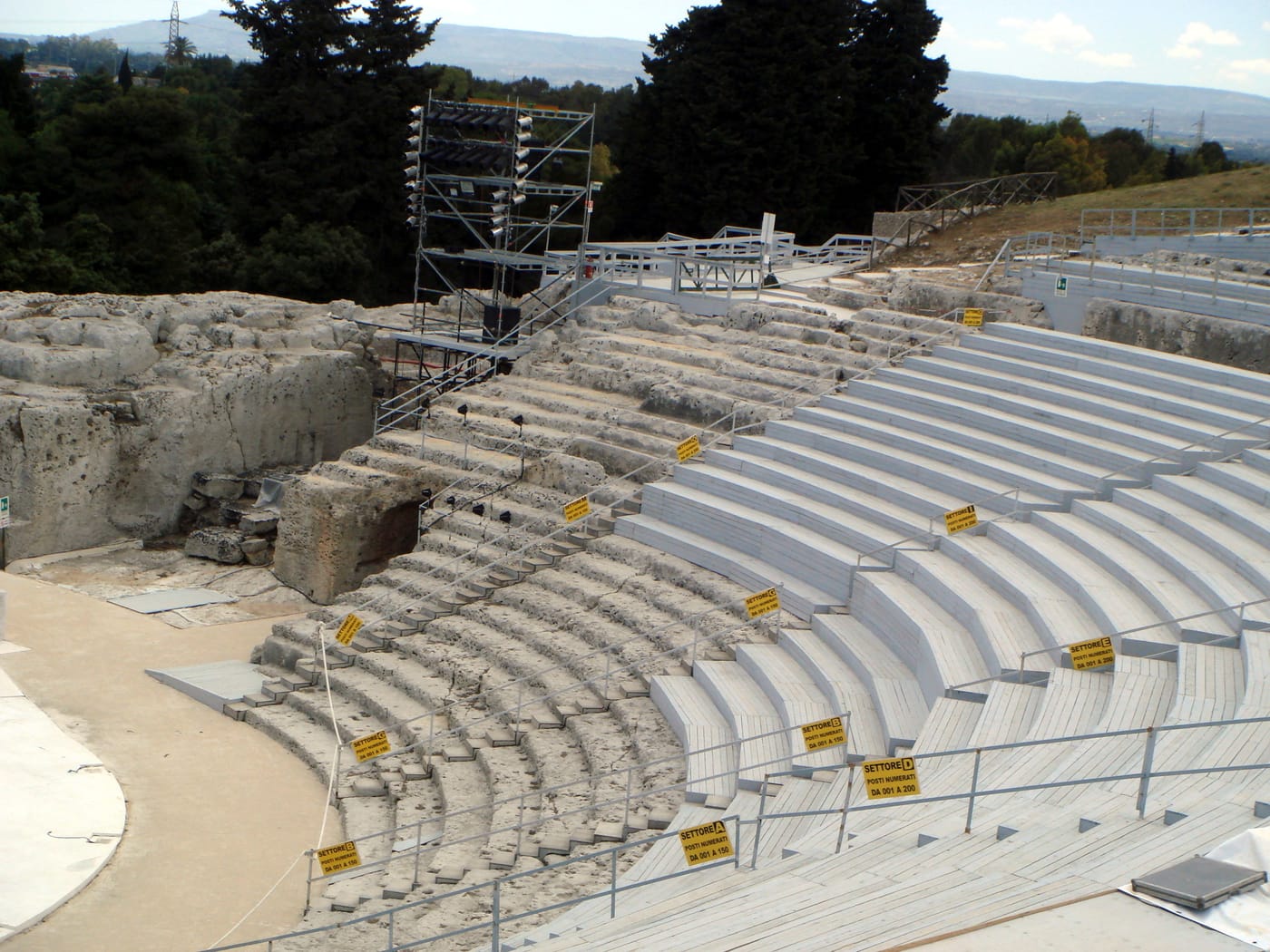 The Greek theatre of Syracuse in the Neapolis Archaeological Park