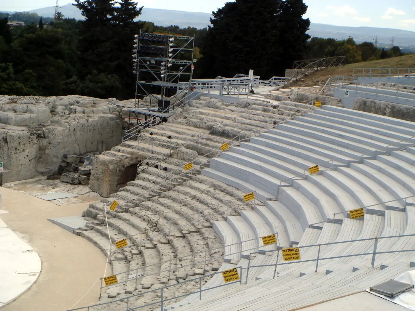 The Greek theatre of Syracuse in the Neapolis Archaeological Park